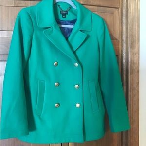J.Crew Kelly Green Pea Coat